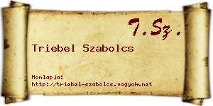 Triebel Szabolcs névjegykártya