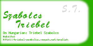 szabolcs triebel business card